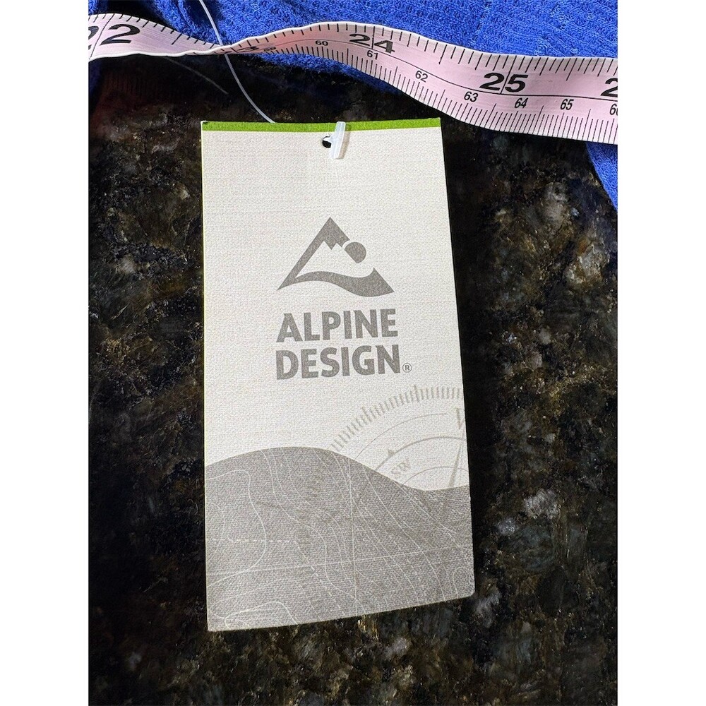 Alpine Design Womens Waffle Knit Thermal Top Blue Long Sleeve Size XL - Picture 5 of 7
